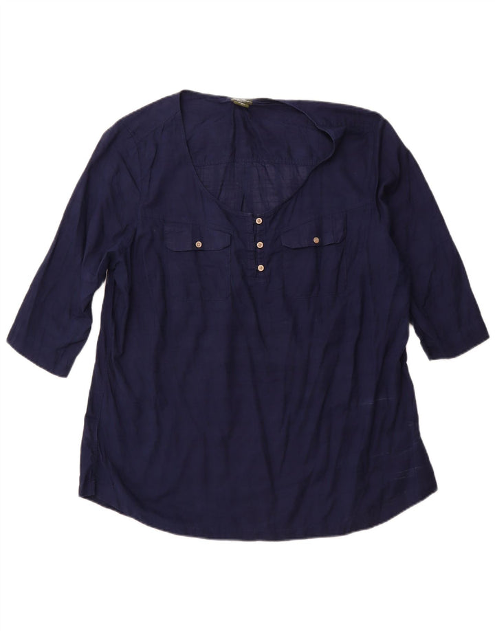 EDDIE BAUER Γυναικεία μπλούζα με 3/4 μανίκια τοπ UK 18 XL Navy Blue από βαμβάκι