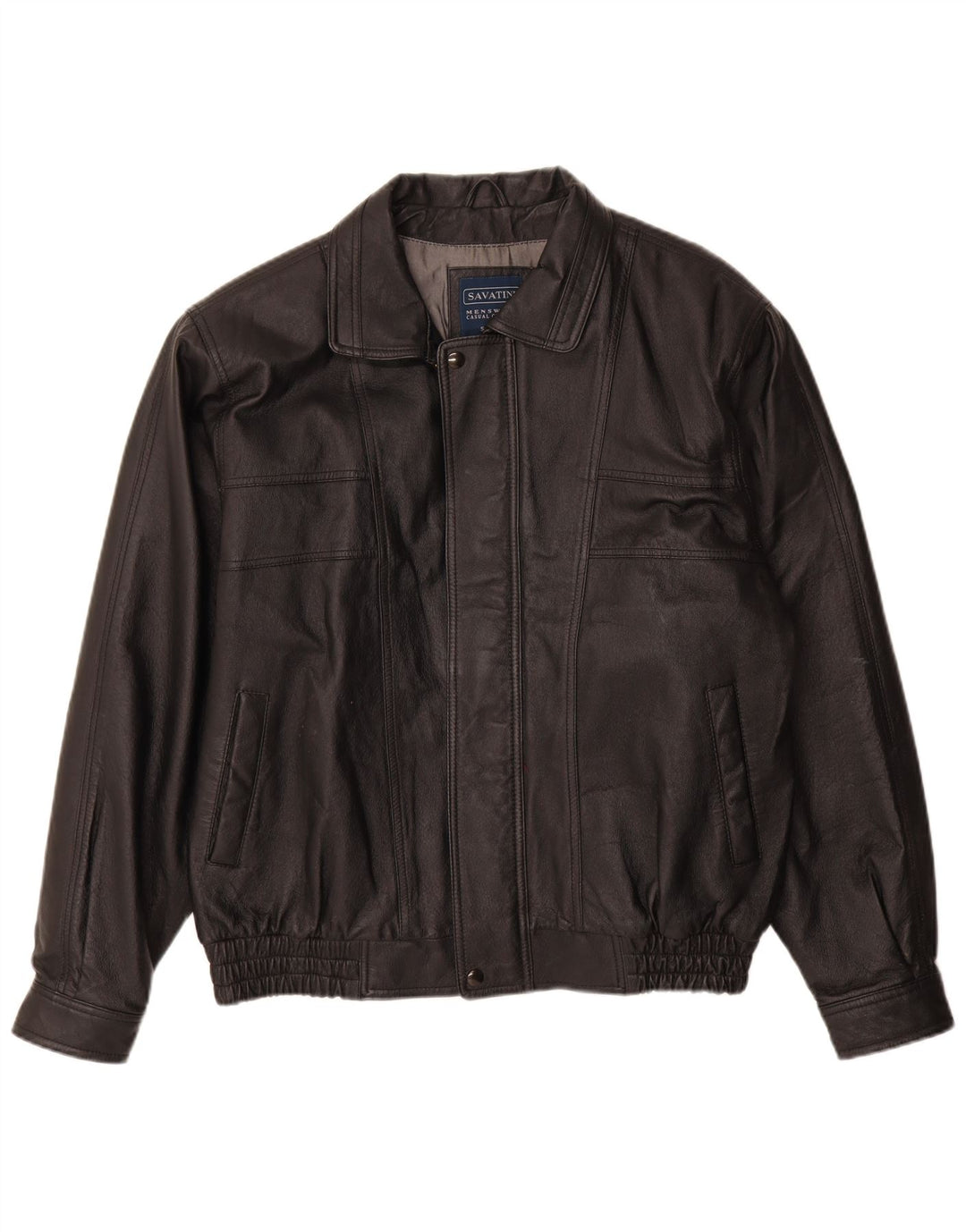 Vintage Ανδρικό Δερμάτινο Μπουφάν UK 40 Large Μαύρο Δερμάτινο