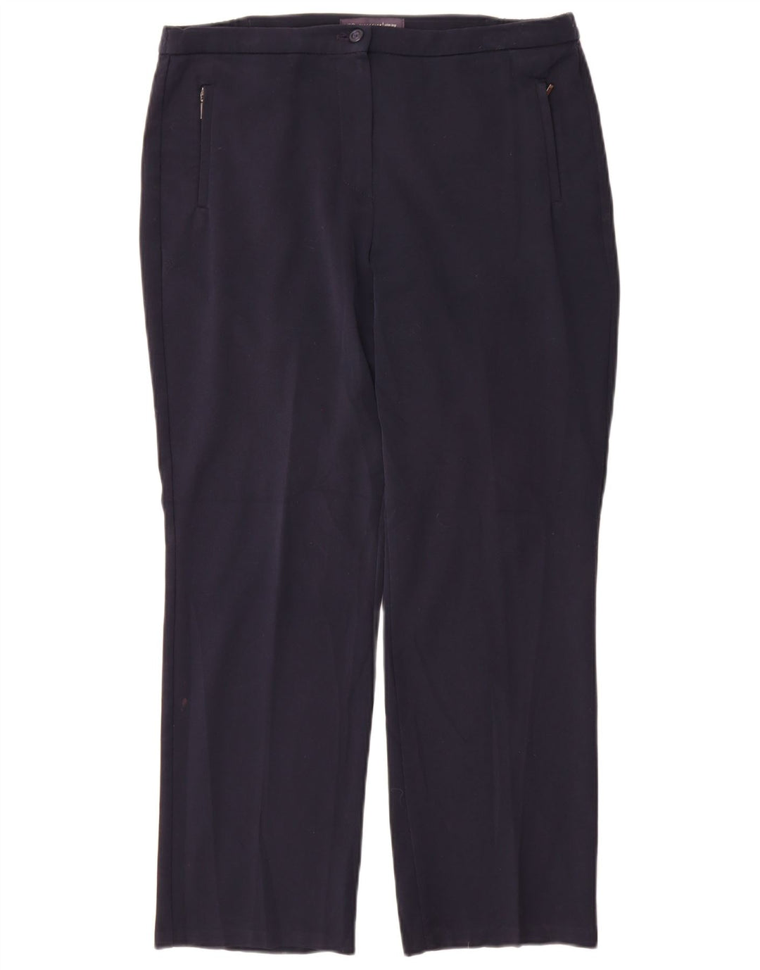 Marks & Spencer Γυναικείο ίσιο casual παντελόνι W32 L28 Navy Blue Polyester