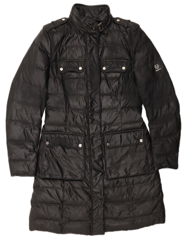 Belstaff Womens Padded Coat IT 44 Medium Black Polyester Classic