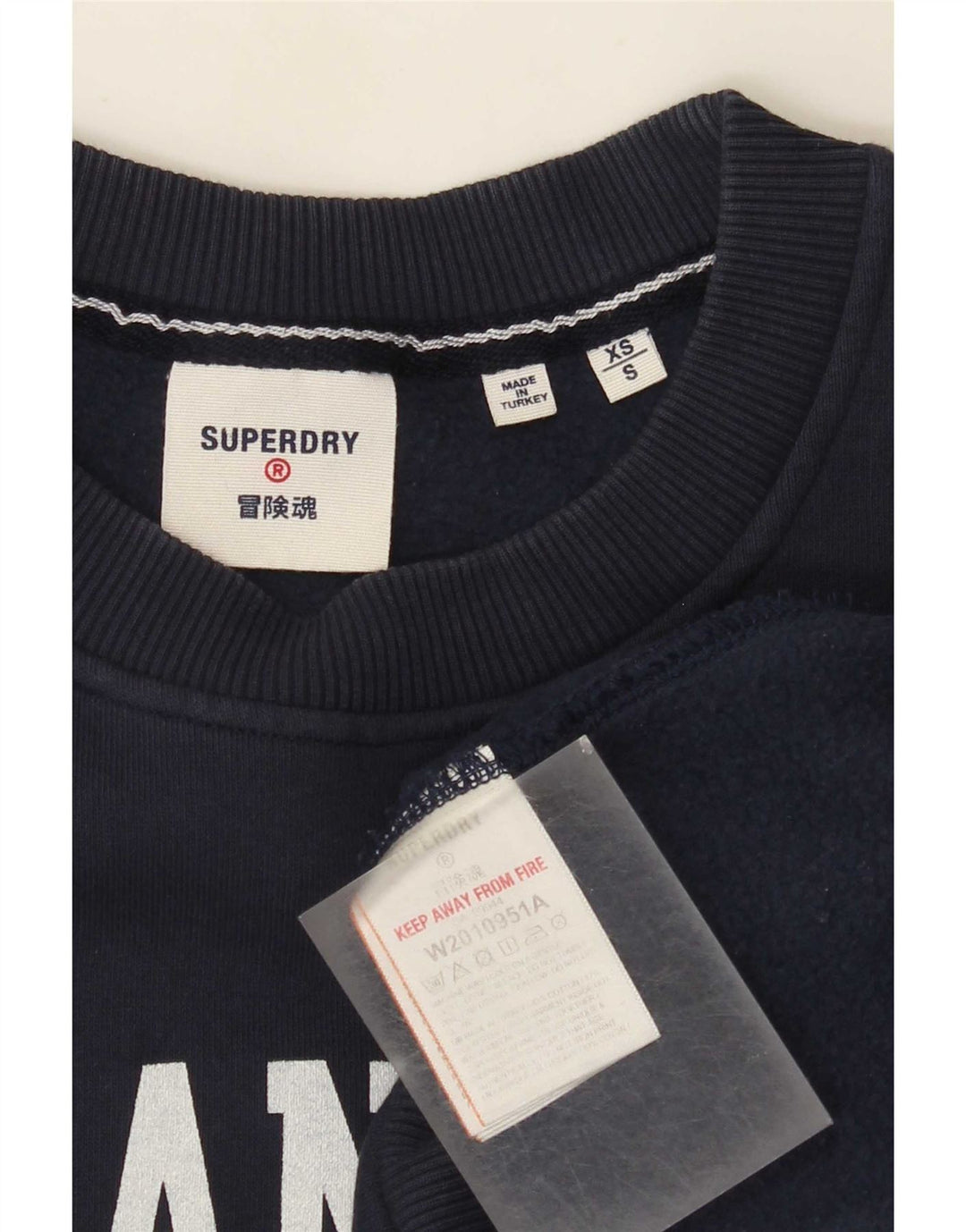 Ανδρικό γραφικό φούτερ Superdry Jumper Μικρό Navy Blue βαμβακερό