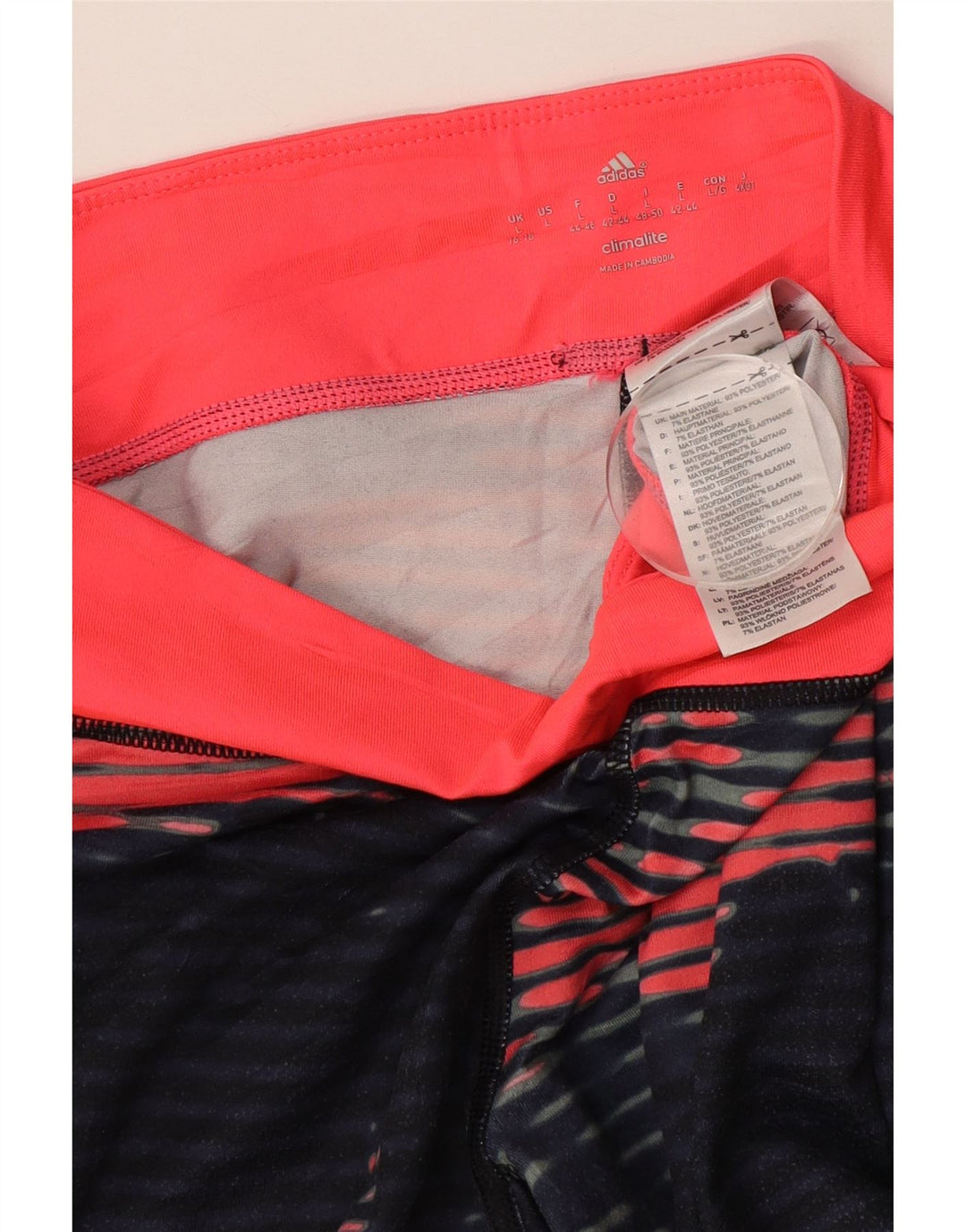 Γυναικεία κολάν ADIDAS Climalite UK 16/18 Large Navy Blue Floral