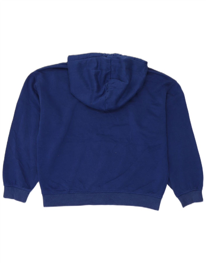 Zara Γυναικείο Hoodie Jumper UK 14 Medium Blue βαμβακερό
