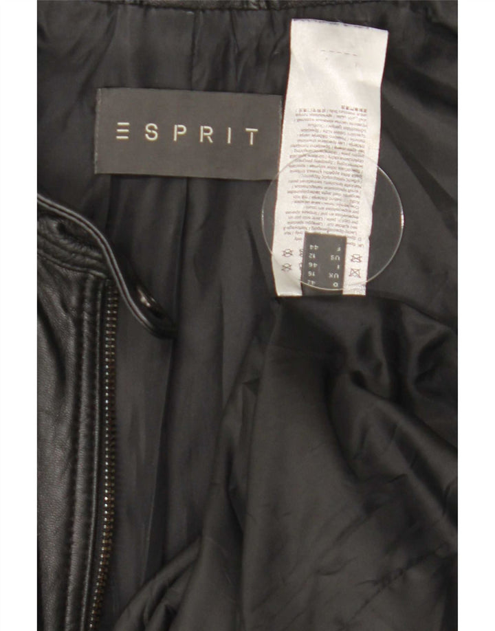 Esprit Γυναικείο Δερμάτινο Μπουφάν Racer UK 16 Μεγάλο Δερμάτινο Μαύρο