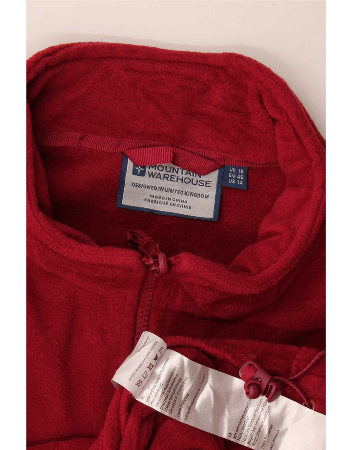 Mountain Warehouse Womens Liner Fleece Jacket UK 18 XL Βουργουνδίας Πολυεστέρας