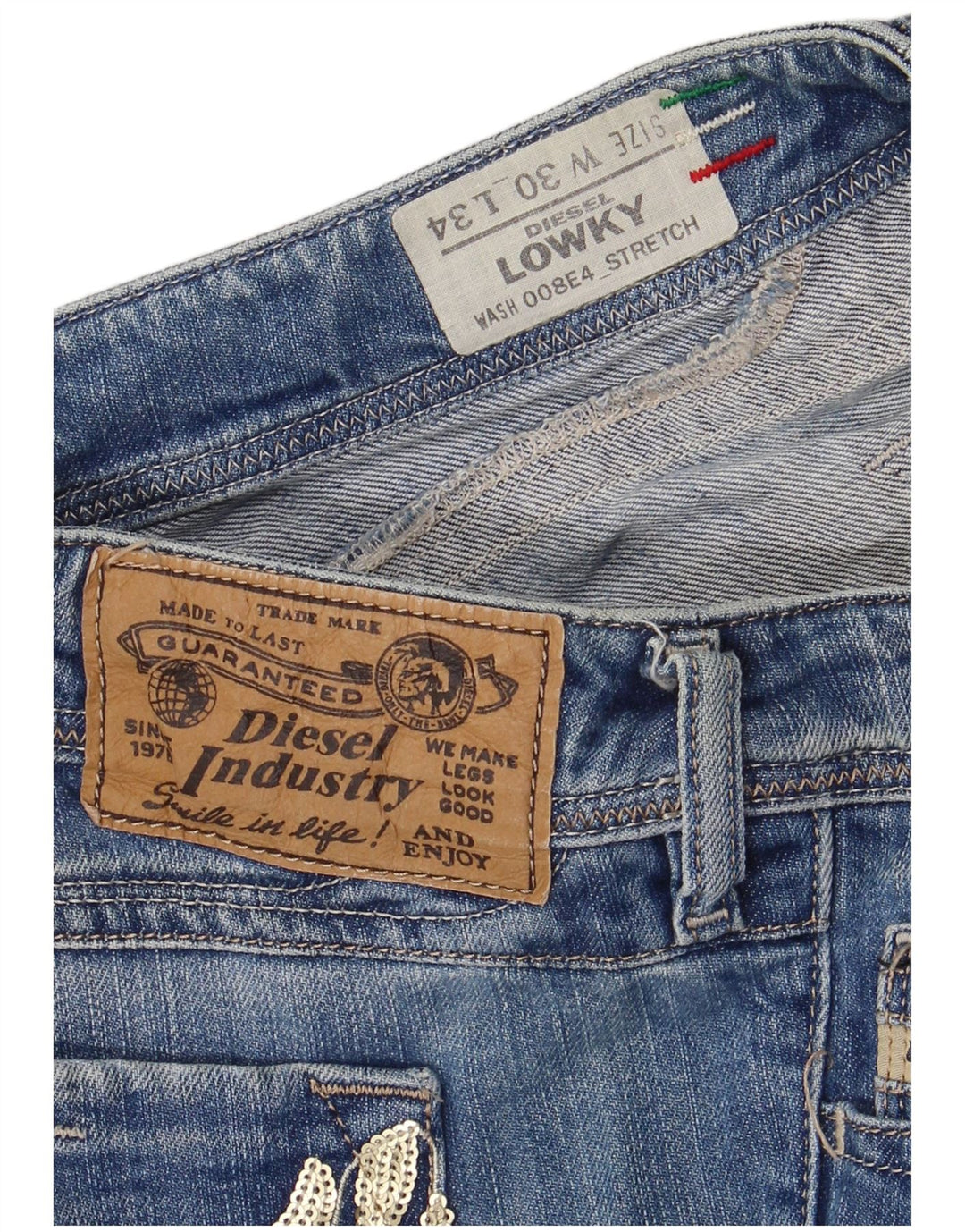 DIESEL Γυναικείο Lowky Straight Jeans W30 L29 Μπλε Βαμβακερό