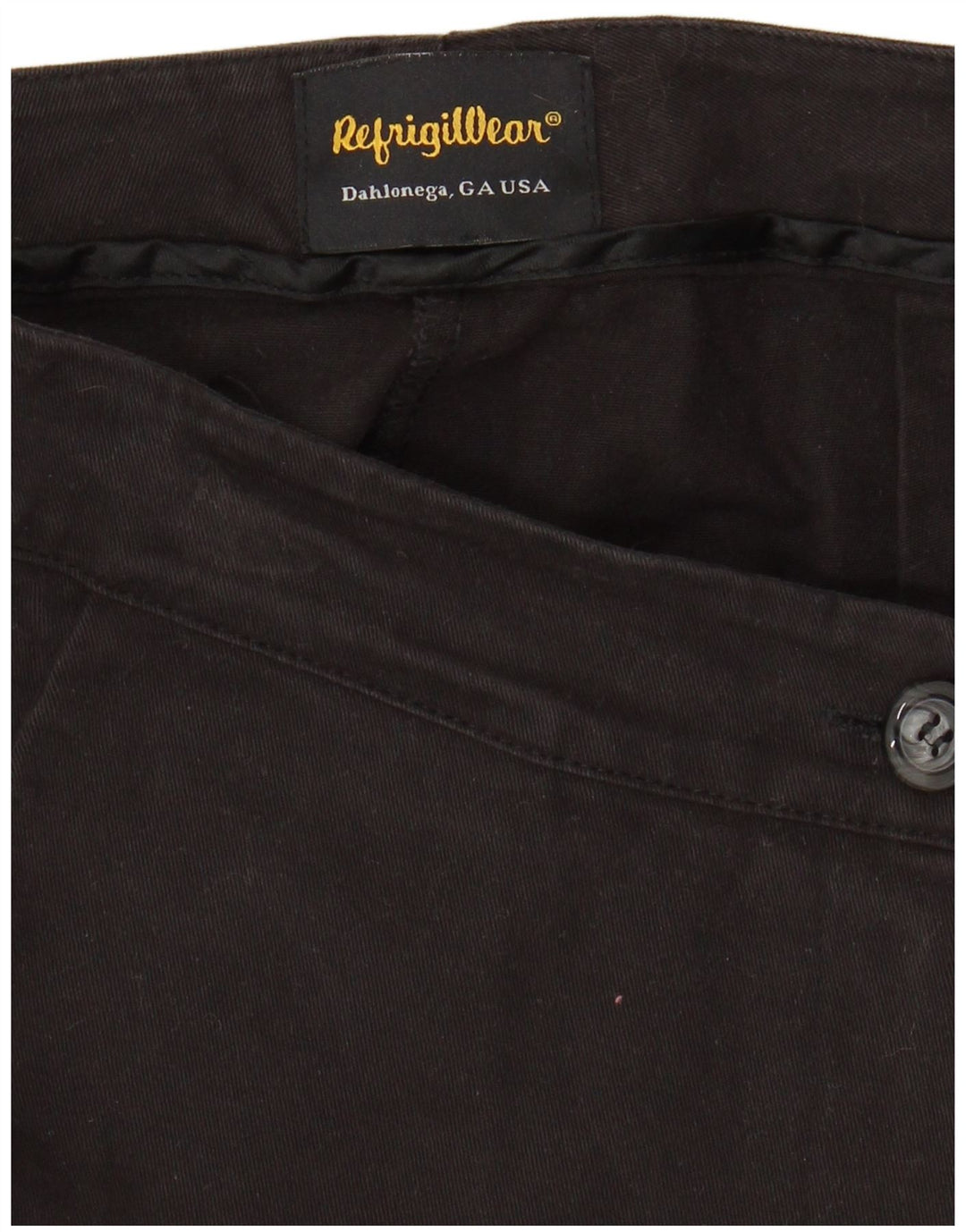 REFRIGIWEAR Γυναικείο ίσιο κομμένο παντελόνι Small W28 L25 μαύρο βαμβακερό