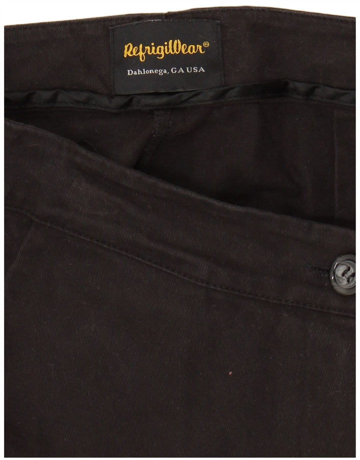 REFRIGIWEAR Γυναικείο ίσιο κομμένο παντελόνι Small W28 L25 μαύρο βαμβακερό