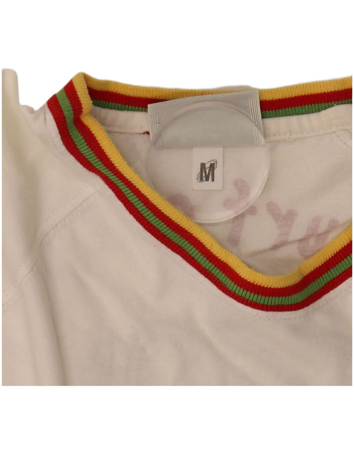 Ανδρικό γραφικό μπλουζάκι Asics Montego Bay, μεσαίο, άσπρο, βαμβακερό ριγέ