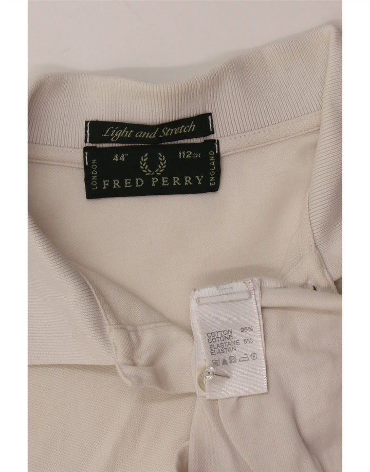 Ανδρικό πουκάμισο πόλο FRED PERRY, μεσαίο λευκό βαμβακερό