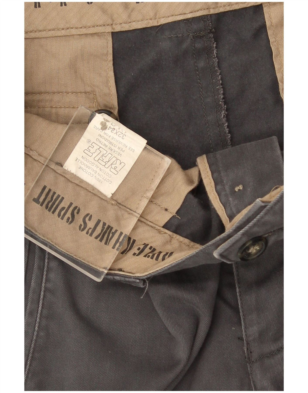 Rifle Ανδρικό ίσιο παντελόνι Cargo W32 L34 Γκρι βαμβακερό