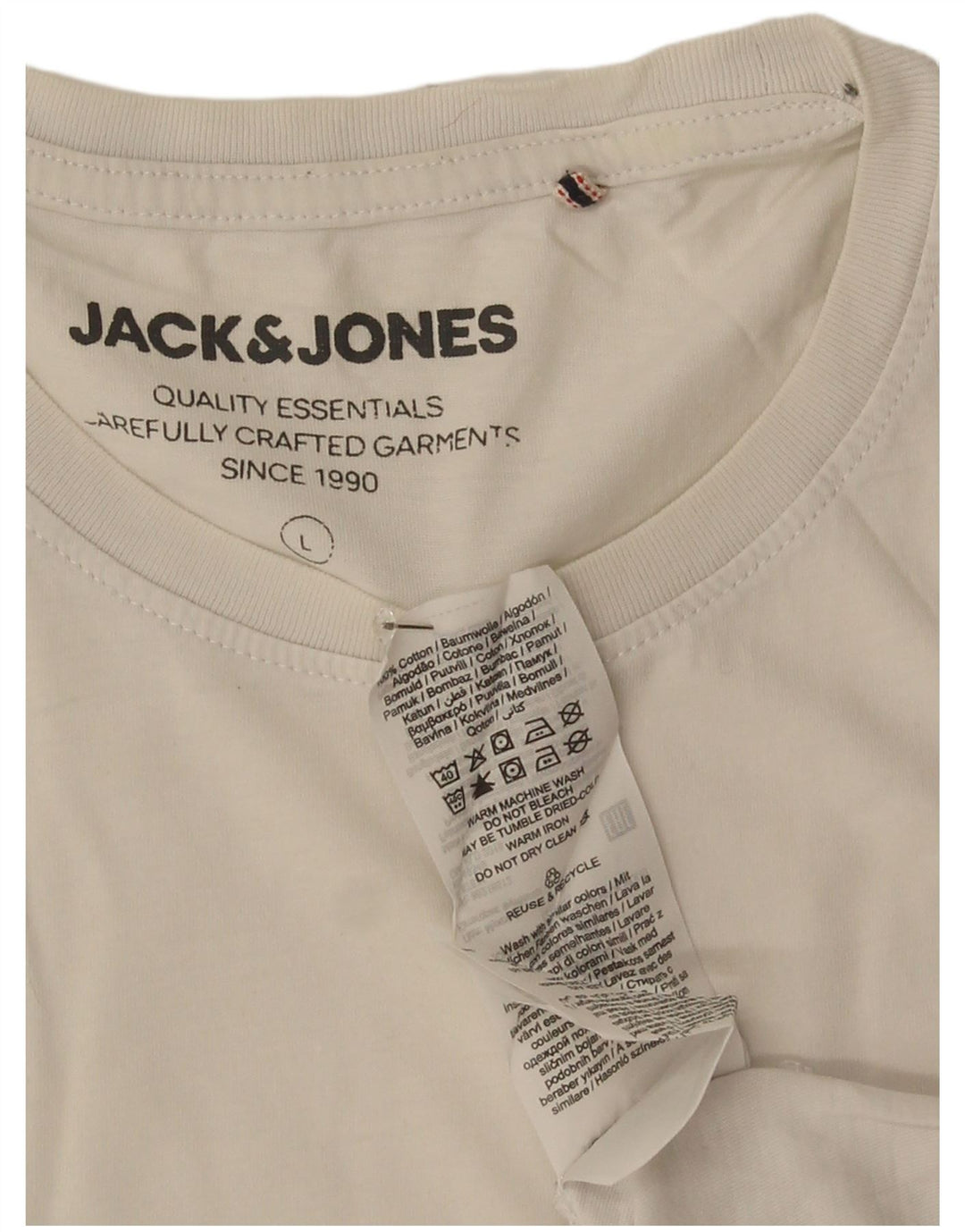 Jack & Jones Ανδρικό γραφικό μπλουζάκι Μπλουζάκι μεγάλο λευκό βαμβακερό