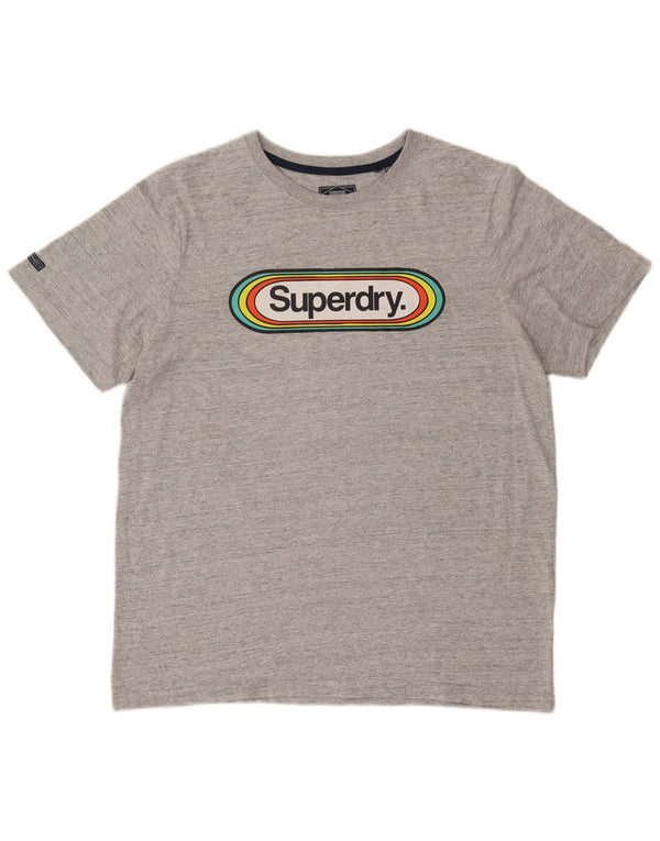 Ανδρικό γραφικό T-Shirt Superdry Top 2XL Γκρι βαμβακερό
