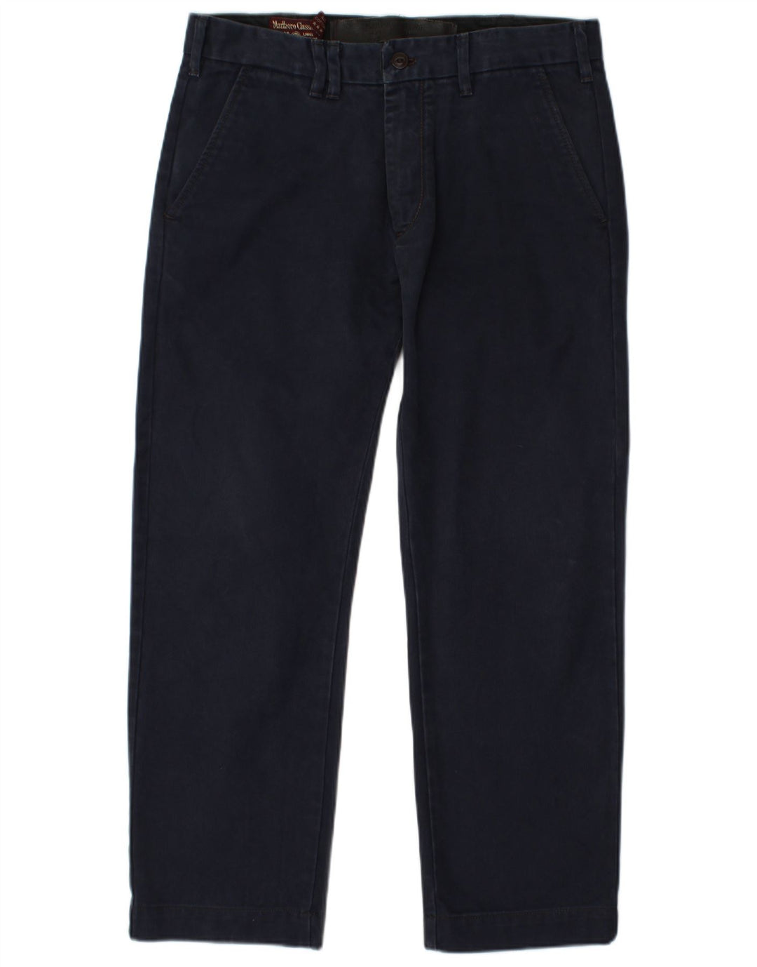 MARLBORO CLASSICS Ανδρικό ίσιο παντελόνι Chino W33 L28 Navy Blue Cotton