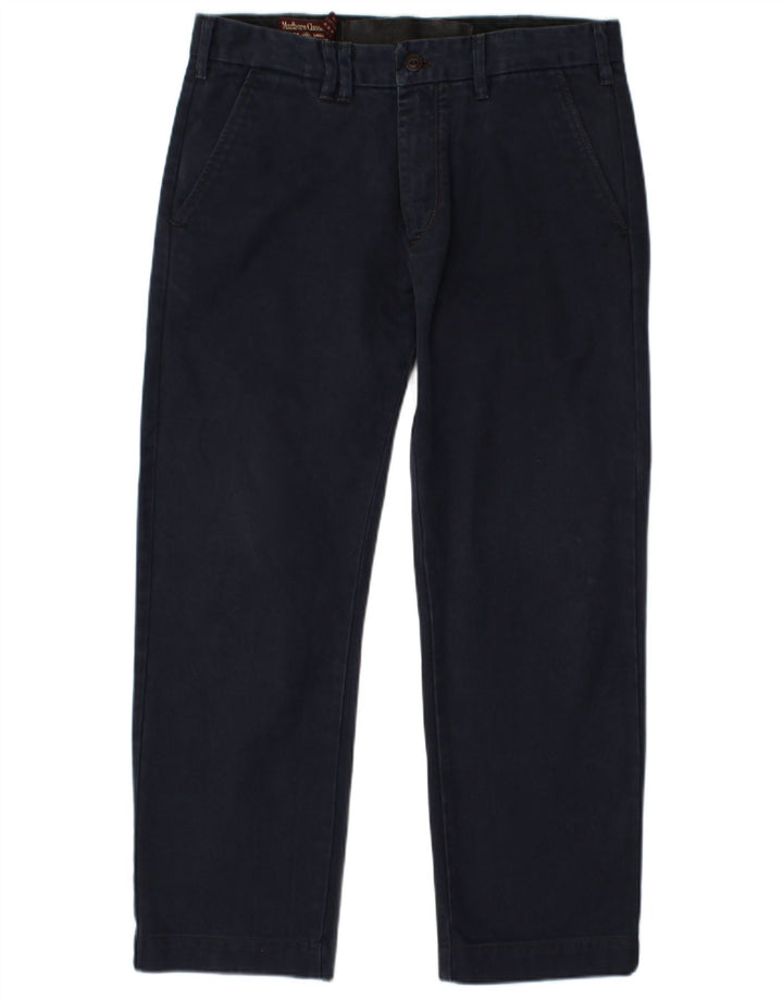 MARLBORO CLASSICS Ανδρικό ίσιο παντελόνι Chino W33 L28 Navy Blue Cotton