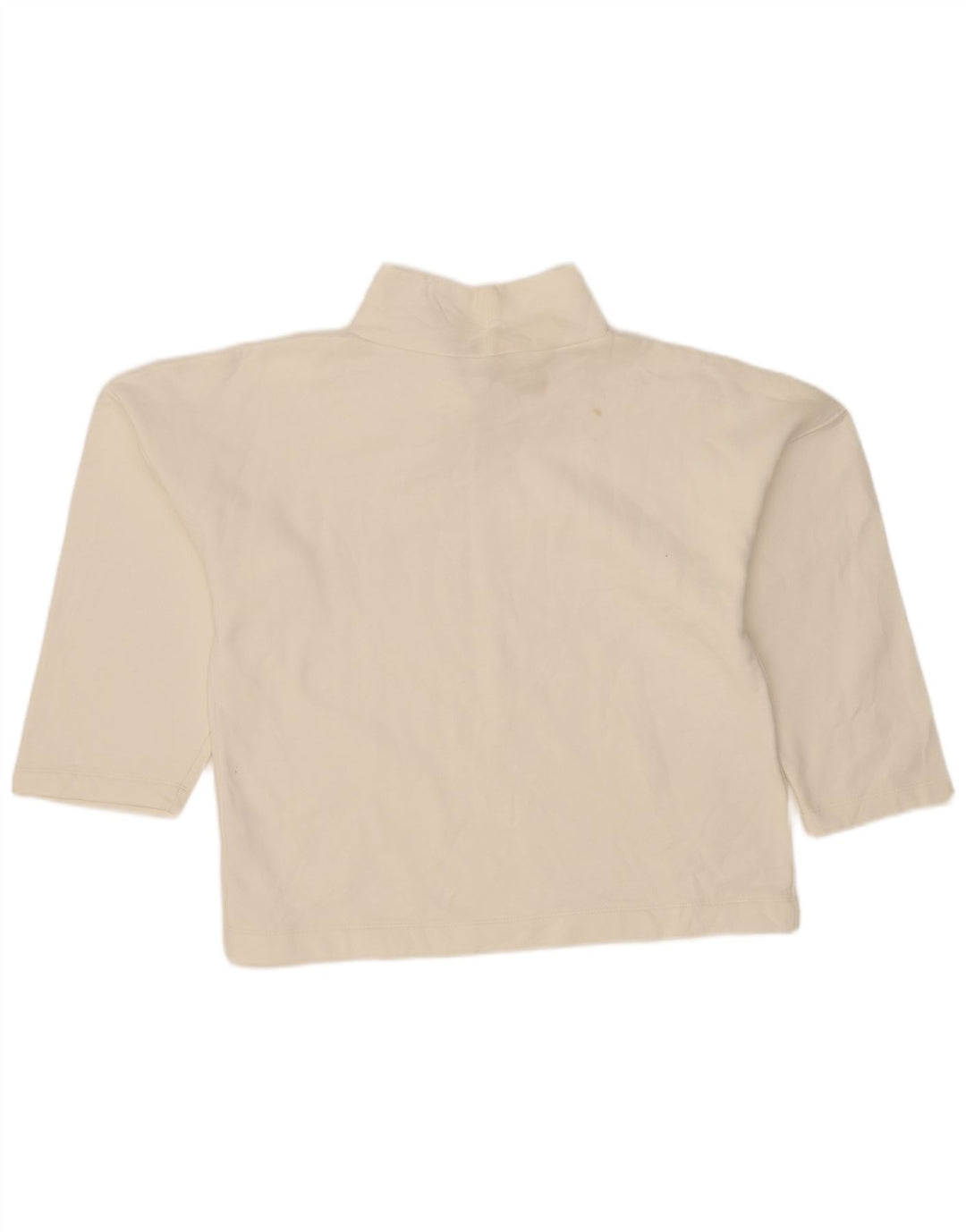 Zara γυναικείο υπερμεγέθη τοπ μανίκι 3/4 UK 10 Small off λευκό βαμβακερό