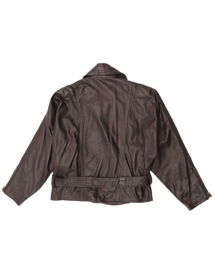Vintage Γυναικείο Biker Δερμάτινο Μπουφάν EU 38 Medium μαύρο δέρμα