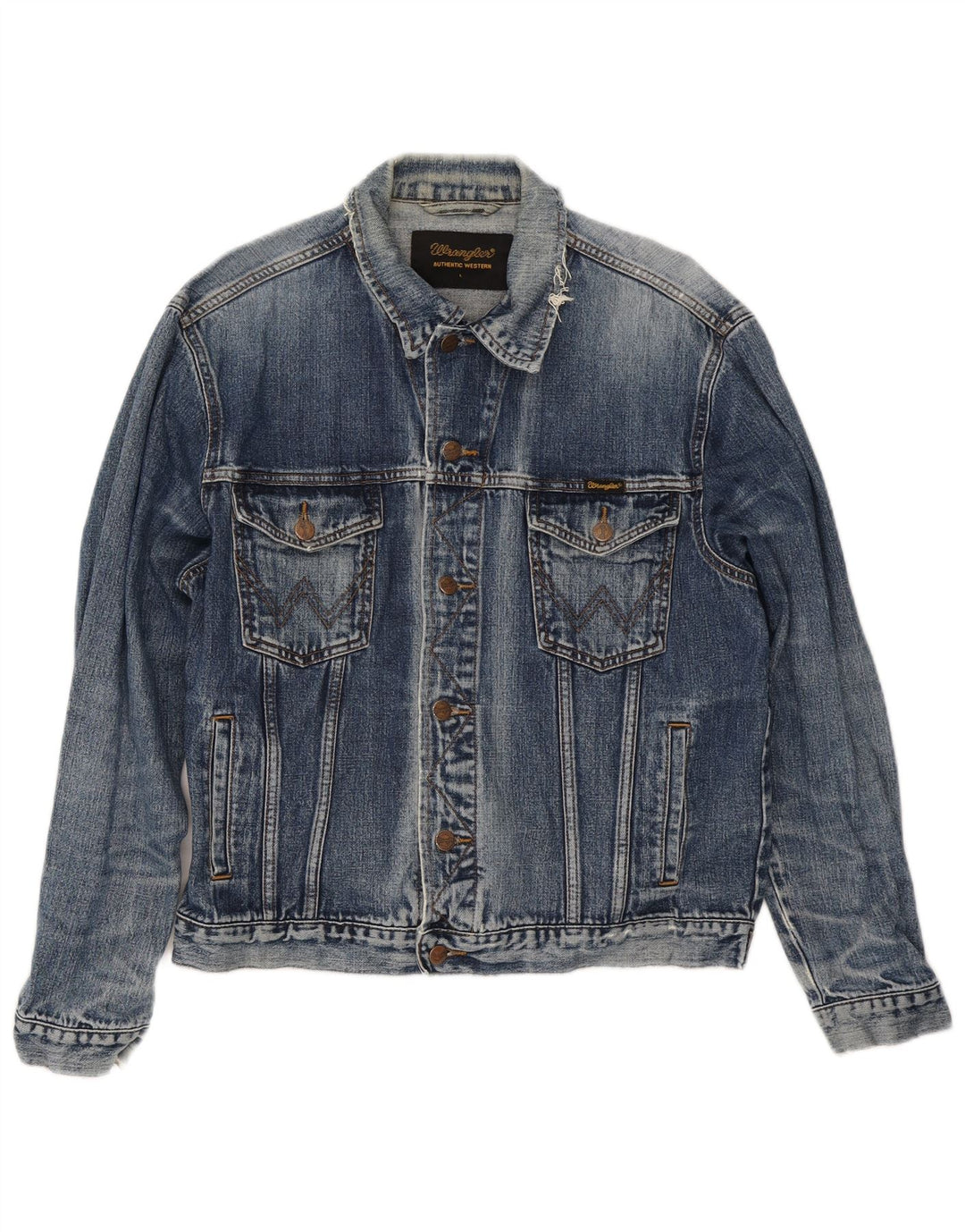 Wrangler Γυναικείο Τζιν Μπουφάν UK 16 μεγάλο μπλε βαμβακερό