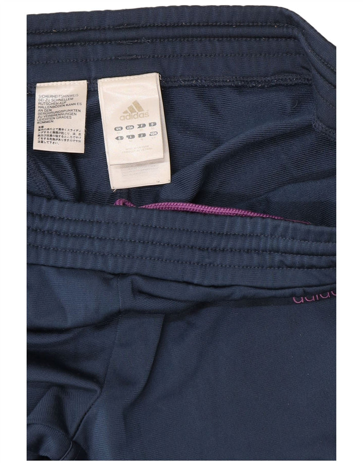 Γυναικεία αθλητική φόρμα ADIDAS Παντελόνι Joggers UK 10 Small Navy Blue Polyester
