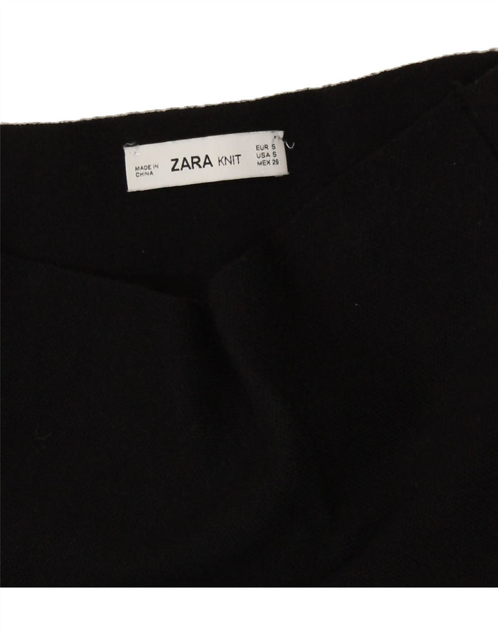 ZARA Womens A-Line Skirt Small W26 Black Vintage Zara and Second-Hand Zara from Messina Hembry 