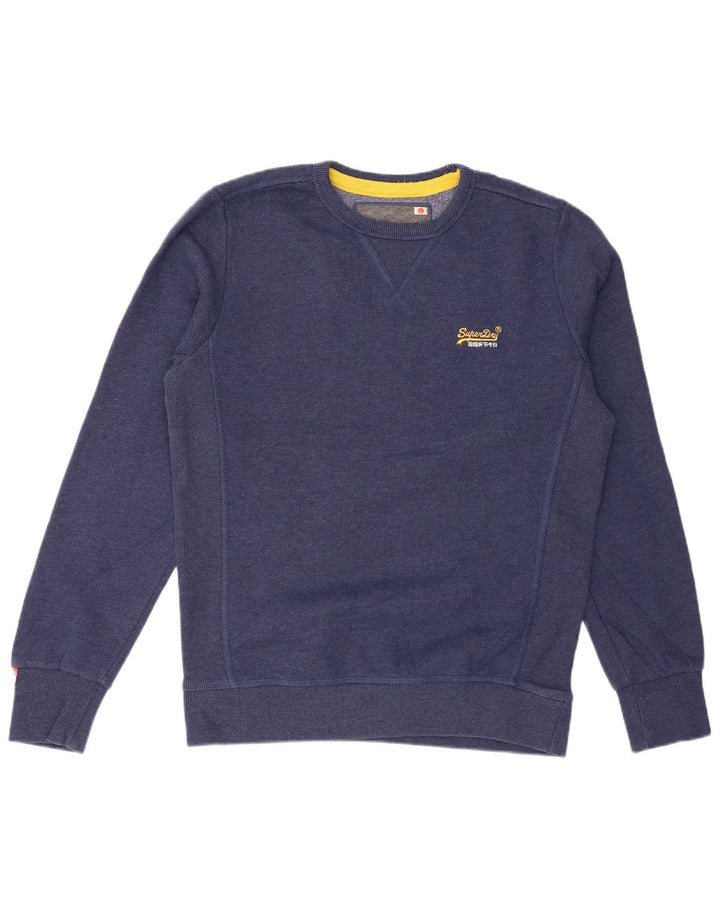 Ανδρικό φούτερ Superdry Jumper μεγάλο μπλε βαμβακερό
