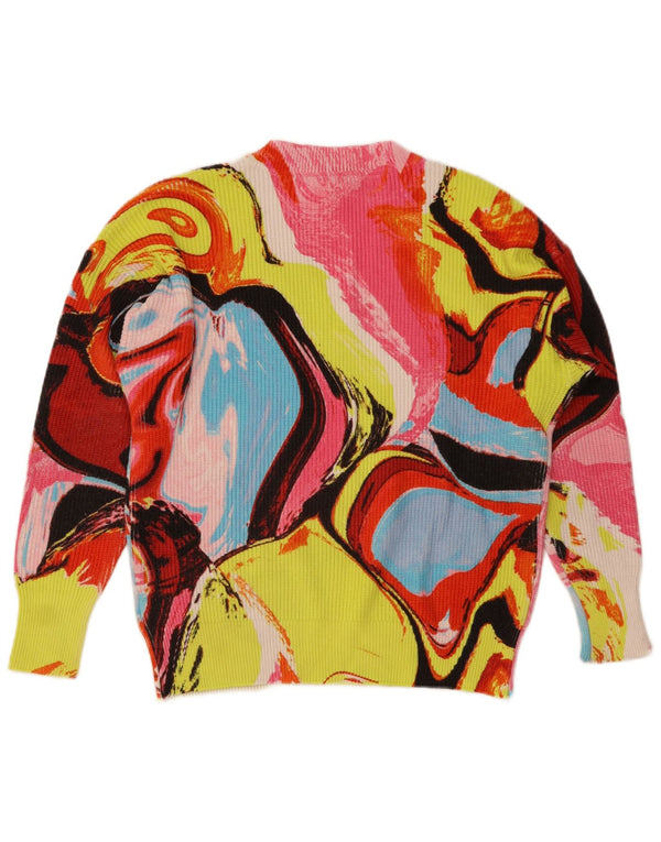 Desigual Γυναικείο πουλόβερ με V λαιμόκοψη UK 14 Medium πολύχρωμο