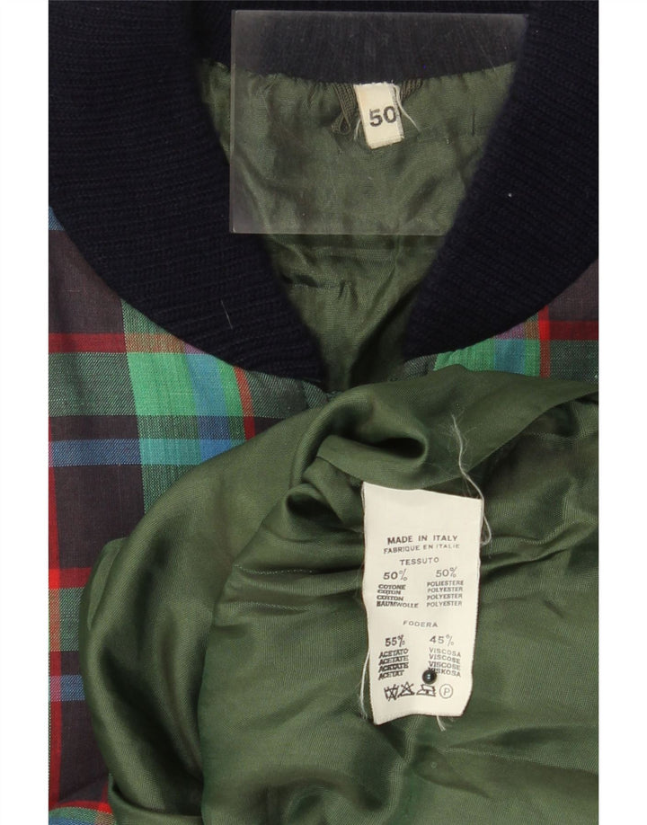 Γυναικείο Bomber Jacket VINTAGE IT 50 XL Green Check Cotton
