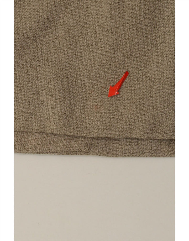 Vintage γυναικείο μπουφάν με 3 κουμπιά 3/4 μανίκια UK 12 Medium Beige