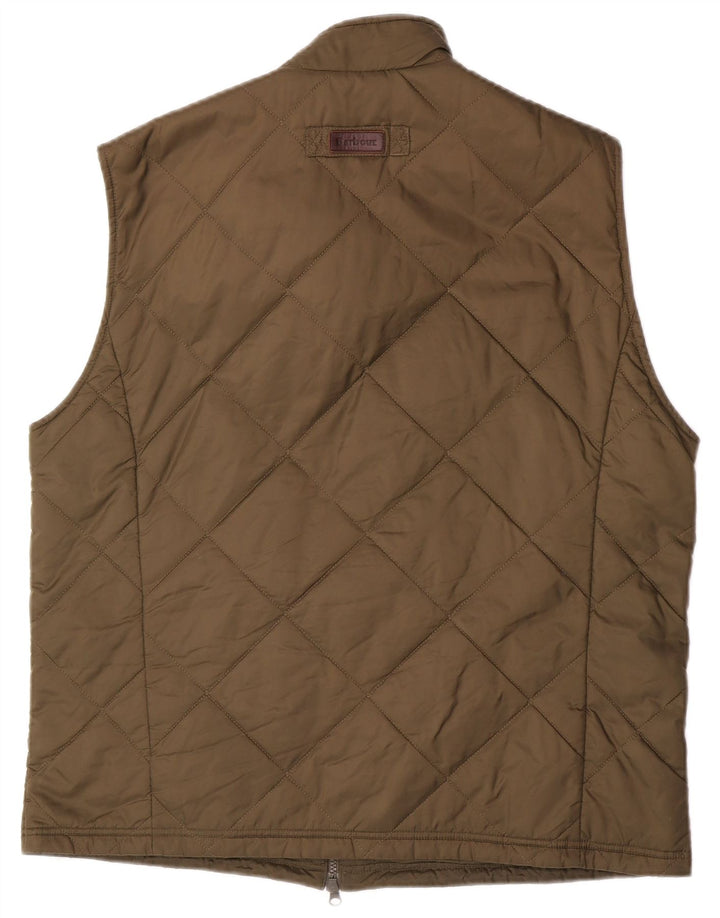 Barbour Mens Quilted Gilet UK 42 XL Khaki Polyamide