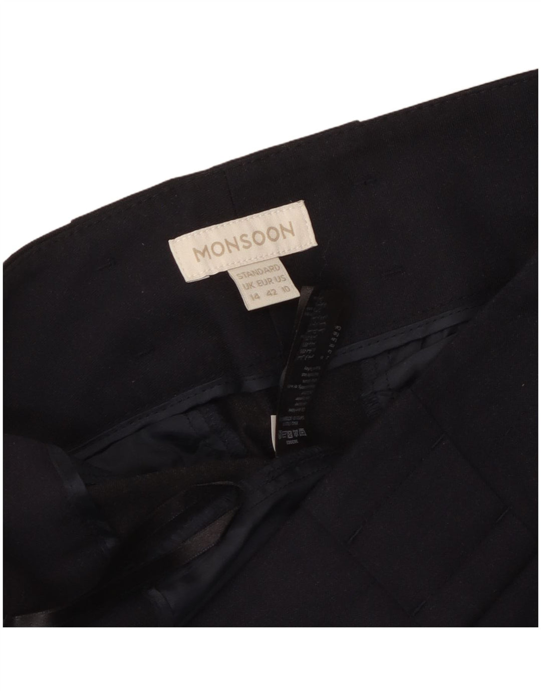 Γυναικείο MONSOON Standard Fit Casual Παντελόνι UK 14 Large W36 L30 Navy Blue