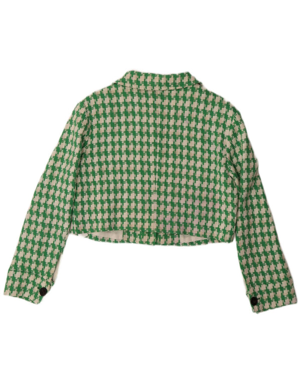 Karen Millen Γυναικείο μπουφάν Bolero UK 14 Large Green Houndstooth Βαμβακερό