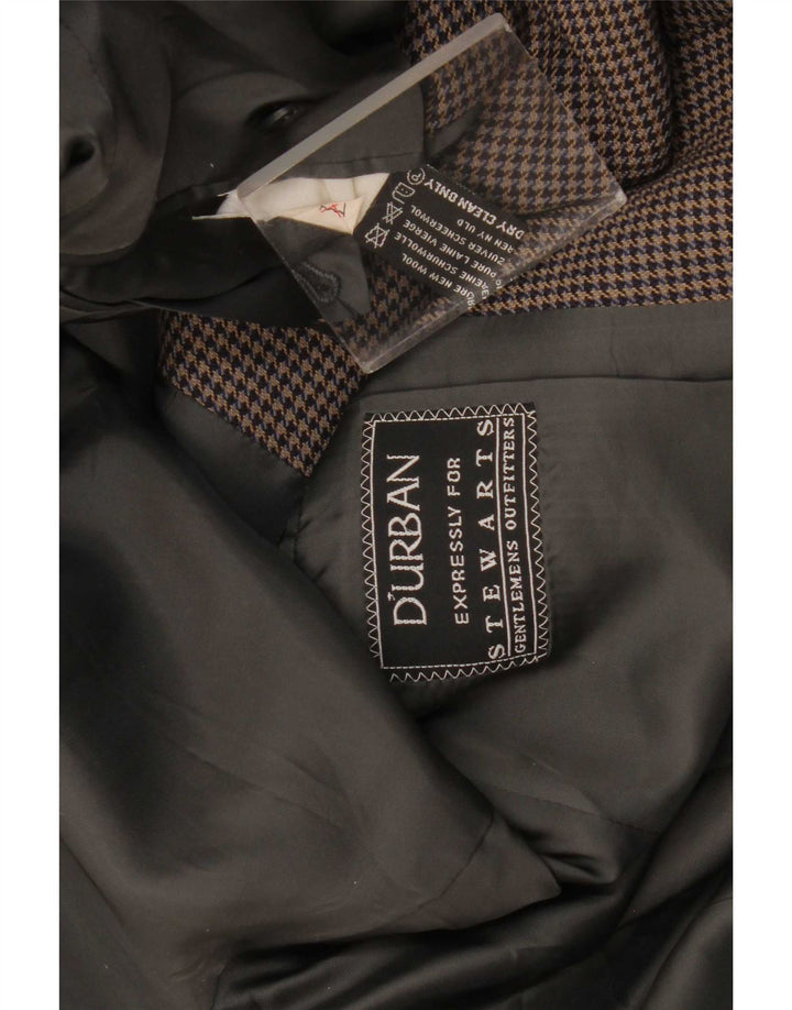 Durban Ανδρικό σακάκι σακάκι με 2 κουμπιά UK 38 Medium Grey Houndstooth Νέο μαλλί