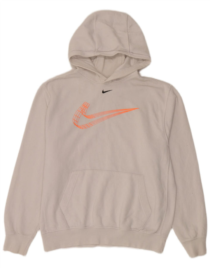 Ανδρικό γραφικό κουκούλα Nike, μεσαίο λευκό βαμβακερό