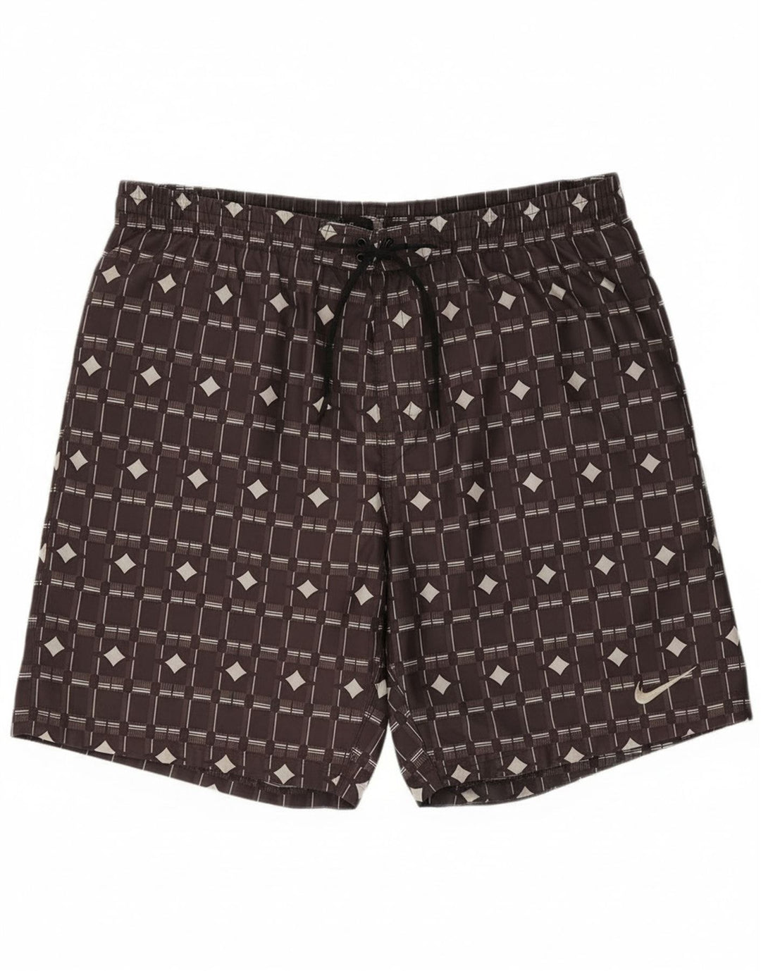 Ανδρικό σορτς κολύμβησης Nike μεγάλο καφέ γεωμετρικό πολυεστέρα