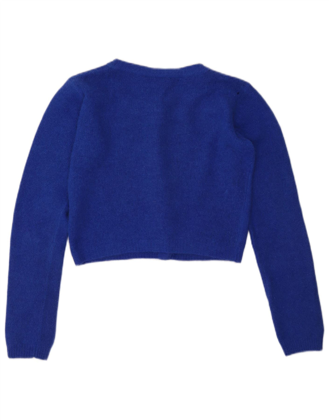 Γυναικείο πουλόβερ με ζακέτα VINTAGE UK 10 Small Blue Wool