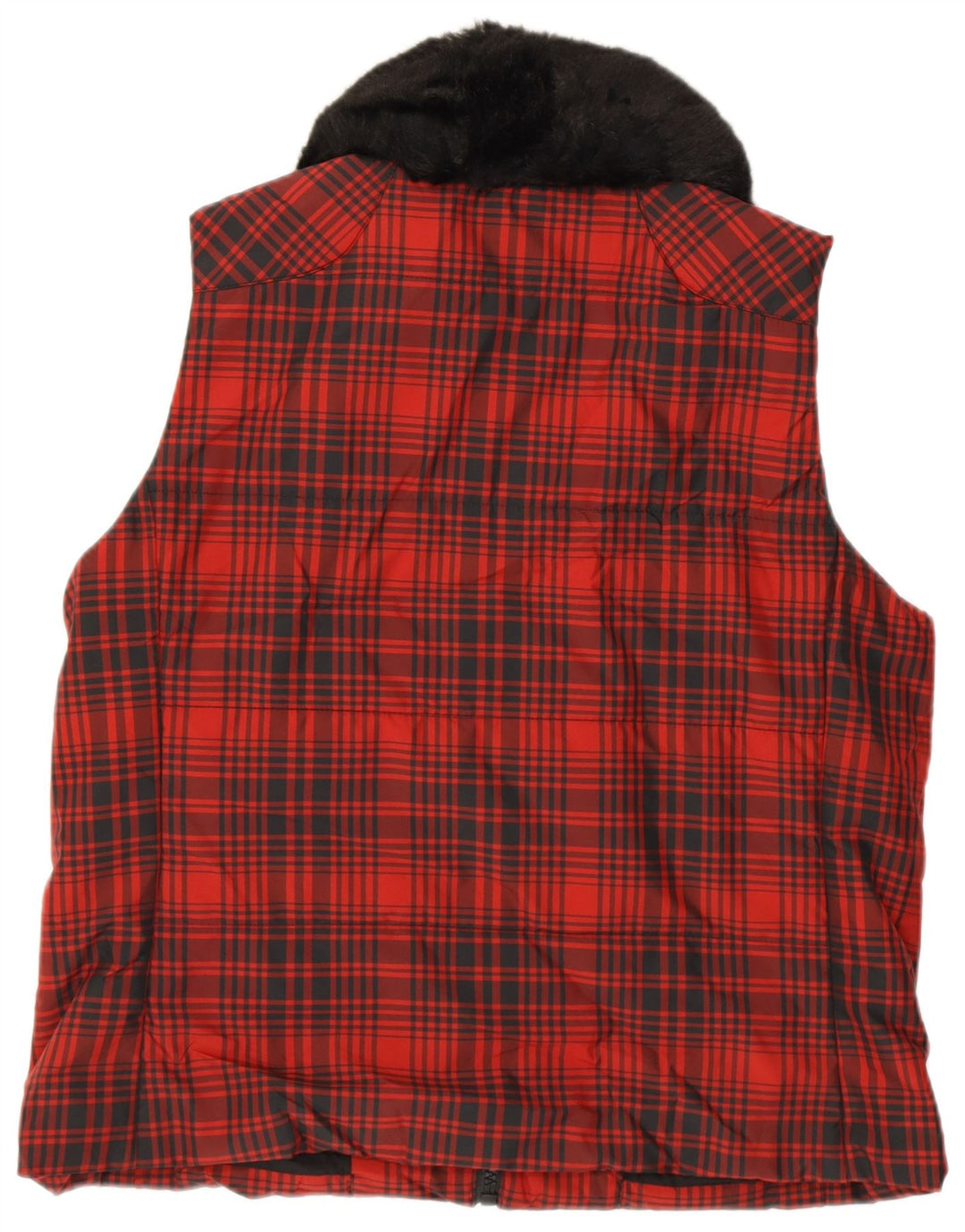 RALPH LAUREN Γυναικείο Gilet UK 18 XL Red Check Polyester