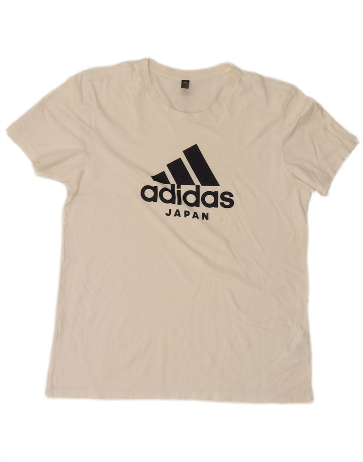 Ανδρικό γραφικό T-Shirt Adidas Top Medium White