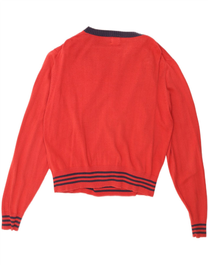 Γυναικείο πουλόβερ GAP Crop Cardigan UK 14 Large Red Colourblock