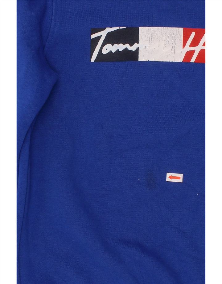 TOMMY HILFIGER Γραφικό φούτερ για αγόρια πουκάμισο 8-9 ετών Μεσαίο μπλε βαμβακερό