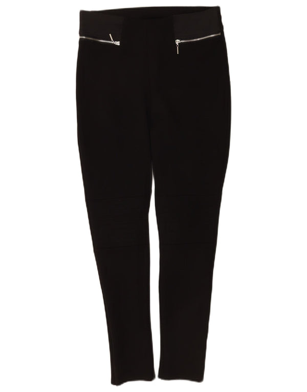 Zara Γυναικείο Crop Skinny Casual Παντελόνι Medium W28 L25 Black Colourblock