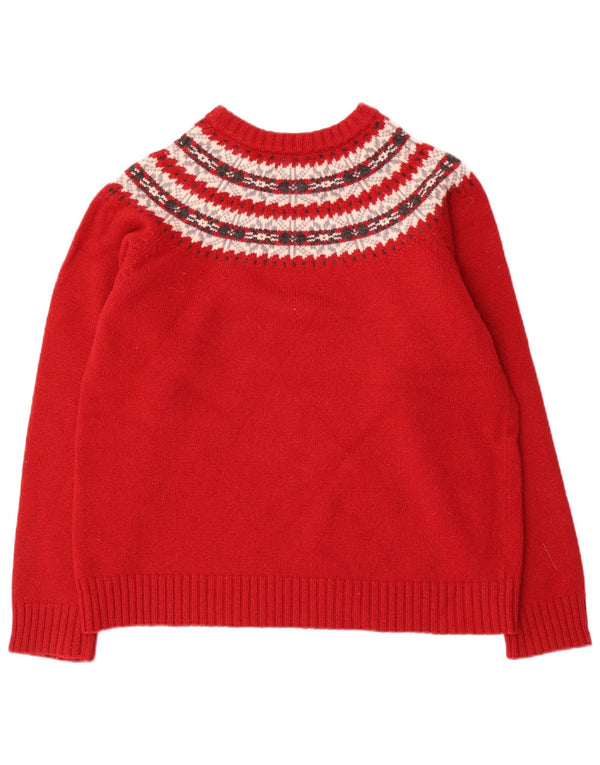 Woolrich γυναικείο πουλόβερ με λαιμόκοψη χελώνας UK 18 XL κόκκινο Fair Isle Wool