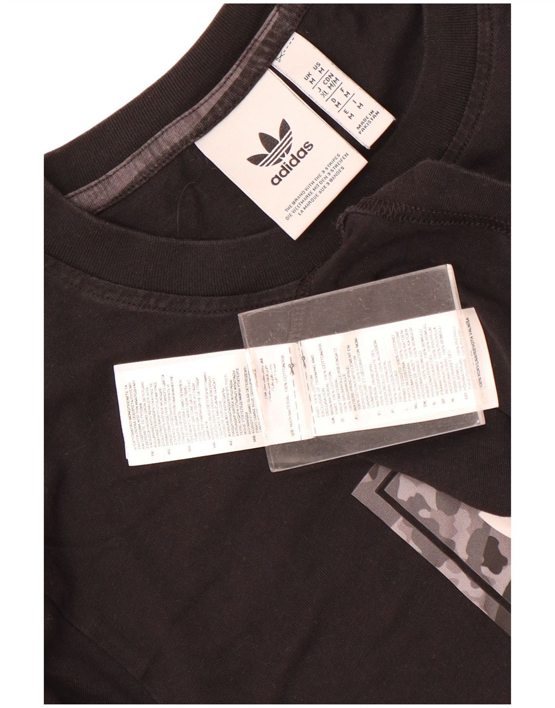 Ανδρικό γραφικό T-Shirt Adidas Top Μεσαίο μαύρο βαμβακερό