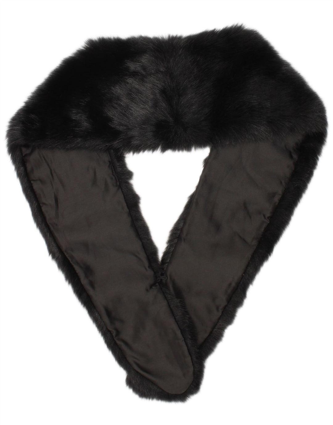 Γυναικείο Φουλάρι Φάσης Οκτώ, Κλεμμένο από ψεύτικη γούνα, ένα μέγεθος μαύρο πολυεστέρα, χειμώνα