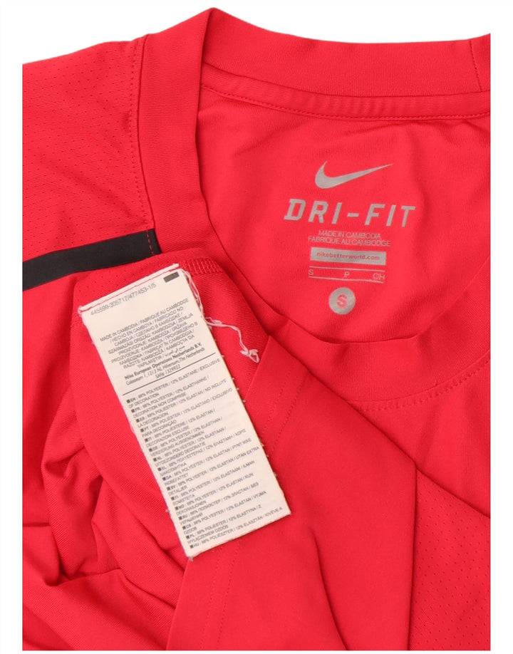 Ανδρικό T-Shirt NIKE Dri Fit Τοπ μικρού ροζ πολυεστέρα