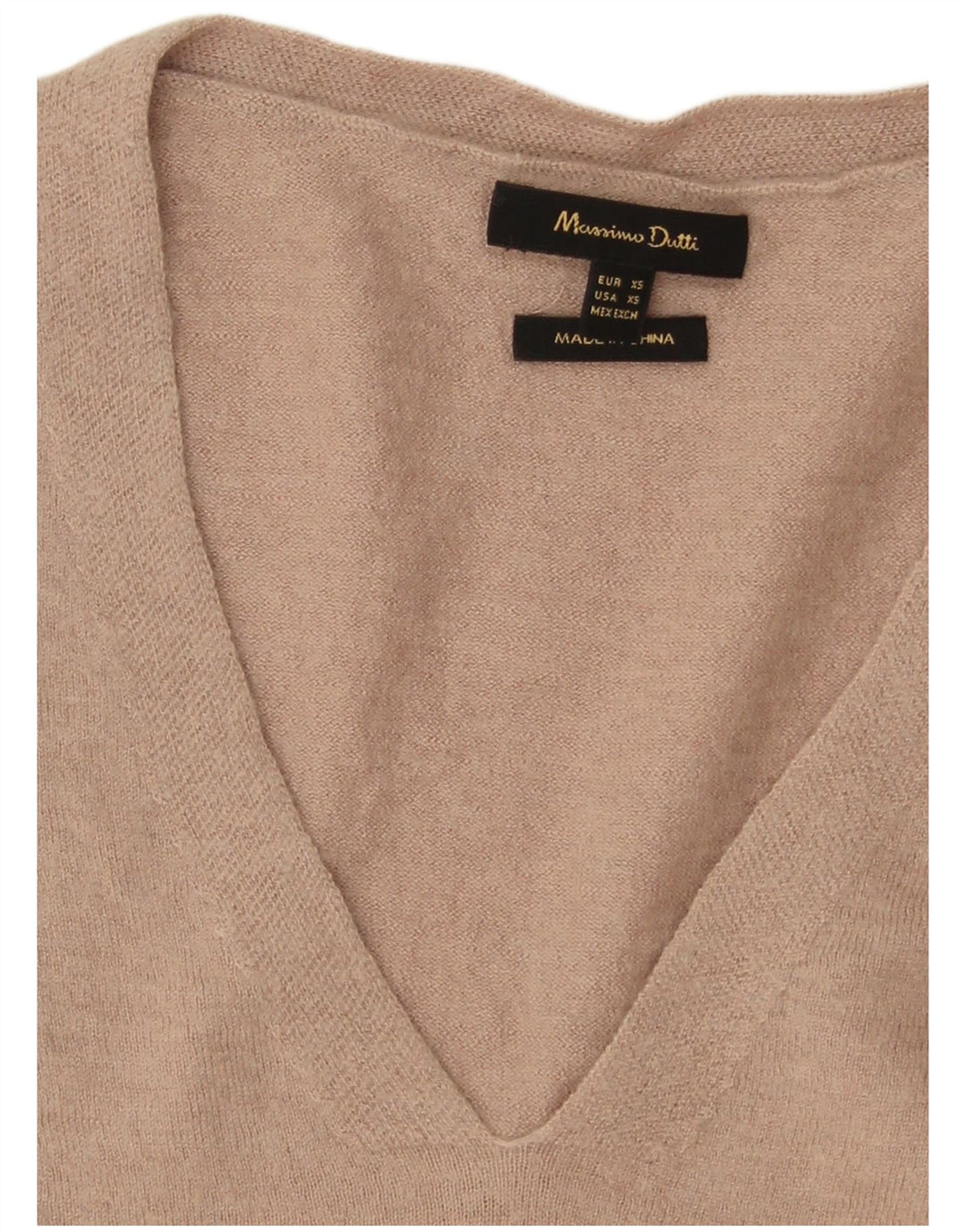 Massimo Dutti Γυναικείο πουλόβερ με λαιμόκοψη μεγάλου μεγέθους UK 6 XS γκρι