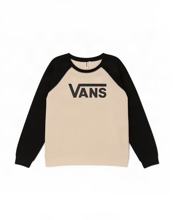 Vans Γυναικεία γραφική φούτερ Jumper UK 16 Large Off White Colourblock