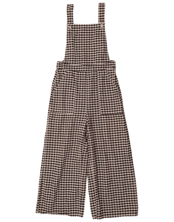 Topshop γυναικείο παντελόνι Dungarees UK 10 Small W28 L23 Black Gingham