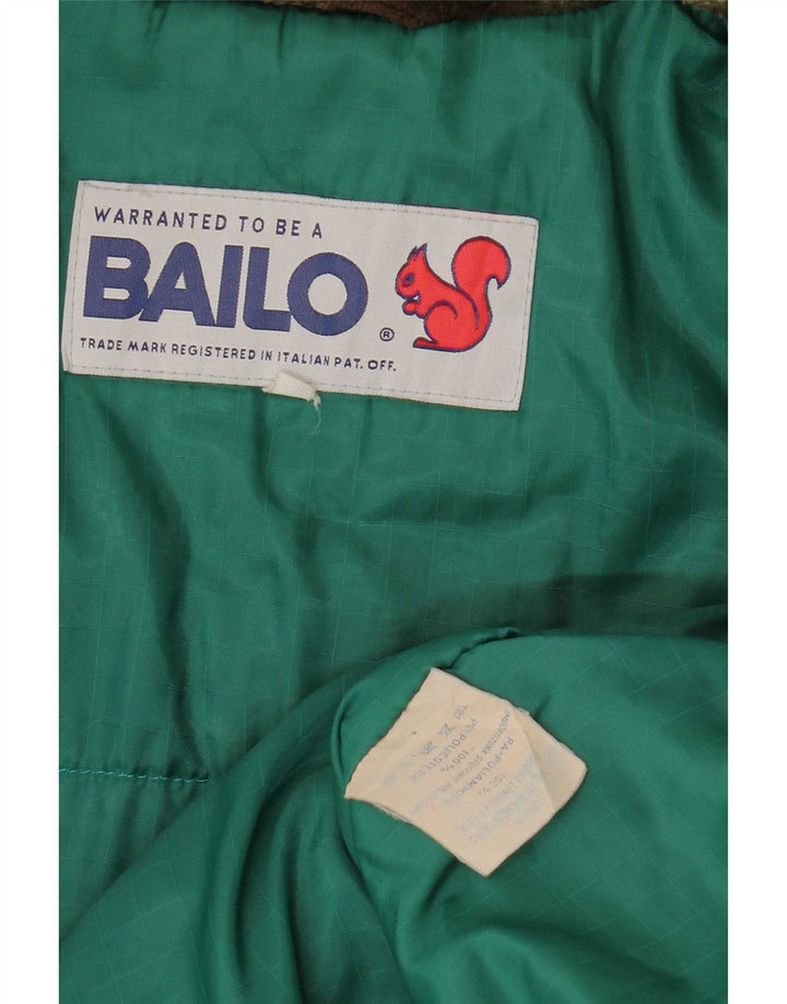 Bailo Mens Fleece Jacket UK 42 XL Green Check Polyester