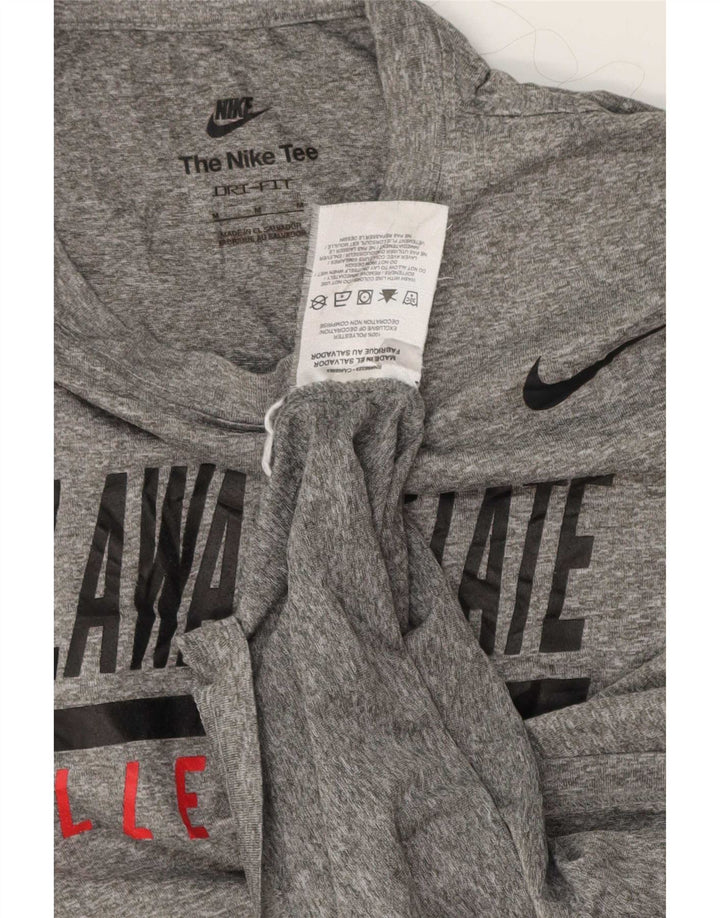Nike Γυναικείο τοπ μακρυμάνικο UK 12 μεσαίου γκρι πολυεστέρας