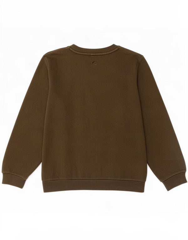 Puma Boys Graphic Φούτερ Jumper 5-6 ετών Χακί Βαμβακερό